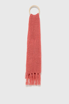 foto шарф з домішкою вовни frieda & freddies колір рожевий гладкий