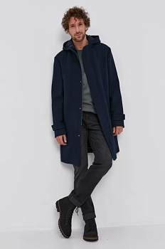 foto пальто sisley чоловіче колір синій перехідне