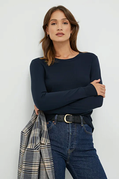 foto светр sisley жіночий колір синій легкий