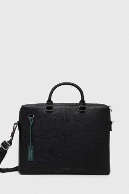 Podrobnoe foto шкіряна сумка для ноутбука coccinelle колір чорний