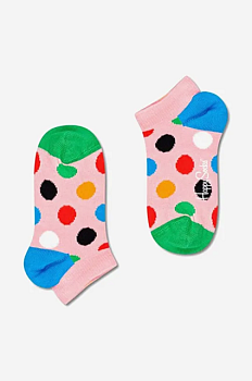 foto дитячі шкарпетки happy socks big dot low колір рожевий