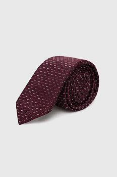 foto краватка з домішкою шовку boss колір бордовий