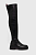 foto шкіряні чоботи tommy hilfiger monochromatic over the knee boot жіночі колір чорний на платформі