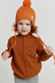 foto дитяча шапка reima nunavut колір помаранчевий вовна