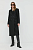 foto вовняне пальто trussardi колір чорний перехідний двобортний