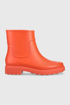 foto гумові чоботи calvin klein rain boot жіночі колір помаранчевий