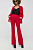 foto штани twinset жіночі колір червоний кльош висока посадка