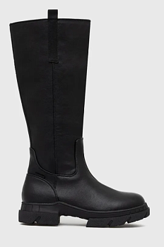 foto чоботи wrangler atlanta boot extra жіночі колір чорний на плоскому ходу