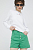 foto джинсові шорти tommy jeans жіночі колір зелений однотонні висока посадка