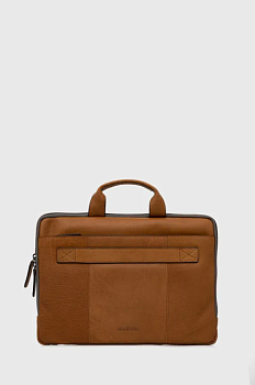 foto шкіряна сумка strellson колір коричневий