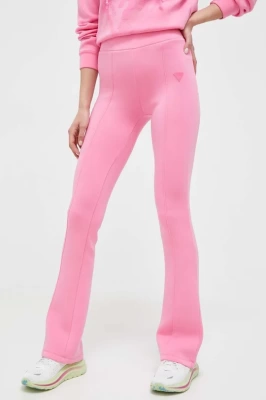 Podrobnoe foto штани guess жіночі колір рожевий однотонні