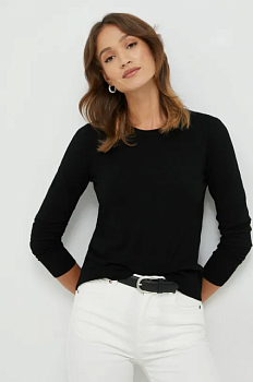 foto светр sisley жіночий колір чорний легкий