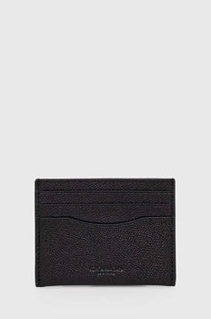 foto шкіряний чохол на банківські карти coach колір чорний