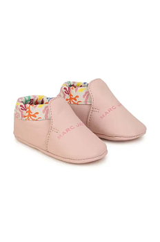 foto шкіряні кросівки для немовлят marc jacobs колір рожевий