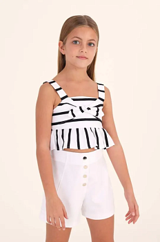foto дитяча блузка mayoral колір білий візерунок