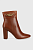 foto шкіряні черевики lauren ralph lauren macie жіночі колір коричневий каблук блок 802862717002