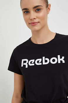 foto бавовняна футболка reebok колір чорний