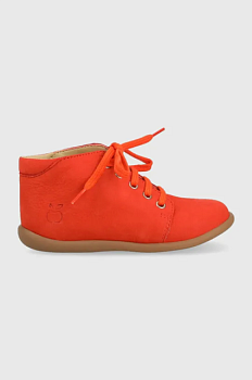 foto дитячі замшеві туфлі pom d'api колір помаранчевий