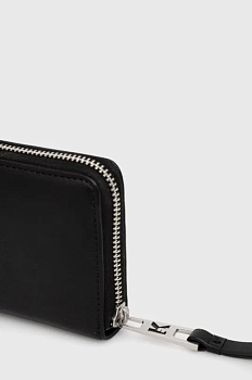 foto шкіряний гаманець karl lagerfeld жіночий колір чорний