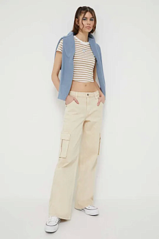 foto джинси guess originals go kit жіночі колір бежевий