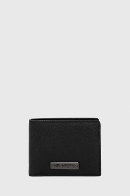 Podrobnoe foto шкіряний гаманець karl lagerfeld колір чорний