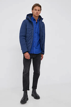 foto куртка sisley чоловіча колір синій зимова