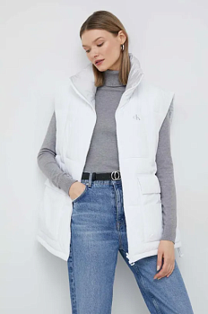 foto безрукавка calvin klein jeans жіночий колір білий зимовий