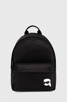 foto рюкзак karl lagerfeld чоловічий колір чорний великий з аплікацією