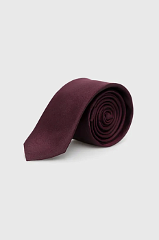 foto шовковий галстук coccinelle колір бордовий