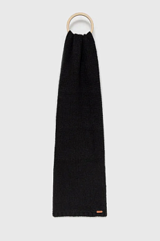 foto шарф pepe jeans жіночий колір чорний однотонний