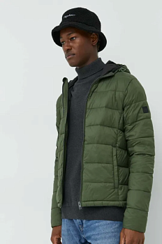foto куртка solid чоловіча колір зелений перехідна