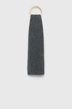 foto шарф з домішкою вовни sisley колір сірий візерунок
