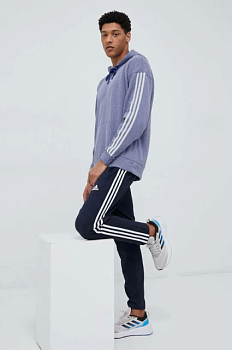 foto штани для тренувань adidas essentials колір синій з аплікацією