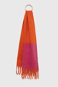 foto шарф з шерстю answear lab колір помаранчевий візерунок