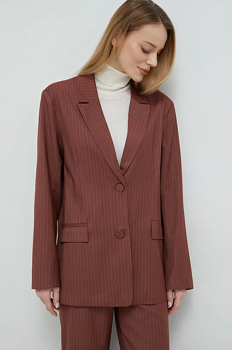 foto піджак bardot колір коричневий oversize візерунок