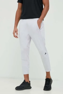 Podrobnoe foto штани для тренувань adidas performance designed for training колір сірий однотонні