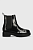 foto шкіряні черевики love moschino жіночі колір чорний на платформі