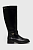 foto шкіряні чоботи tommy hilfiger leather belt longboot жіночі колір чорний на платформі