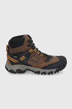 foto черевики keen ridge flex чоловічі колір коричневий злегка утеплена