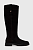 foto замшеві чоботи tommy hilfiger th coin longboot жіночі колір чорний на плоскому ходу