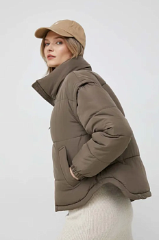 foto куртка vero moda жіноча колір коричневий перехідна