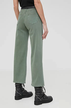 foto джинси answear lab жіночі колір зелений середня посадка