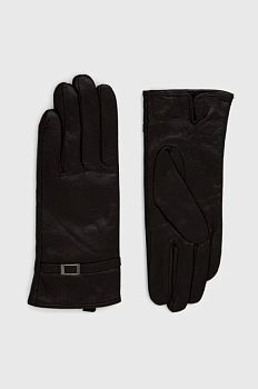 foto шкіряні рукавички answear lab жіночі колір коричневий