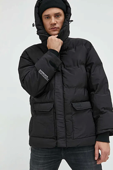 foto куртка sixth june чоловіча колір чорний зимова oversize