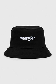 foto бавовняний капелюх wrangler колір чорний з бавовни