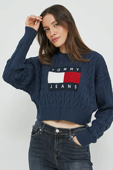 foto светр tommy jeans жіночий колір синій