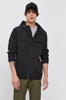 foto куртка sisley чоловіча колір чорний перехідна