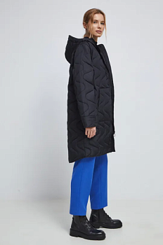 foto пальто medicine жіночий колір чорний зимовий