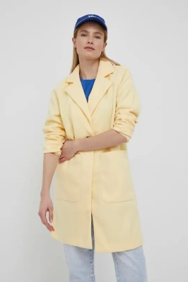 Podrobnoe foto пальто only жіночий колір жовтий перехідний