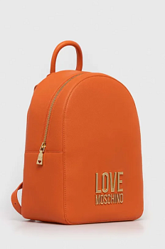 foto рюкзак love moschino жіночий колір помаранчевий малий з аплікацією